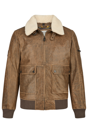 Мужская куртка Camel Active Leather Blouson 431040-8L15, коричневая