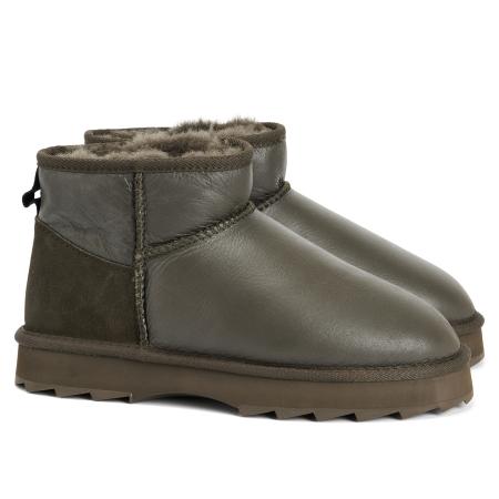 Женские угги EMU Australia Sheepskin Fashion Sharky Micro Town W13154, оливковые