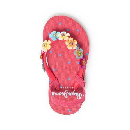 Детские вьетнамки Pepe Jeans London BEACH FLOWERS KIDS PGS70030, красные
