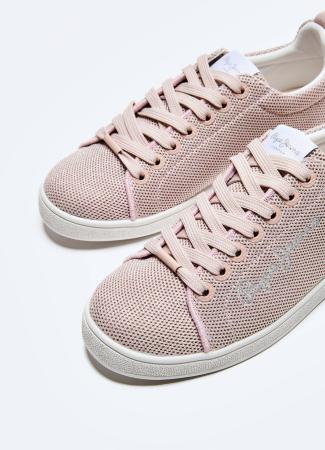 Женские кеды Pepe Jeans London BROMPTON WOVEN PLS31135, розовые