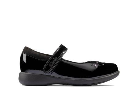 Детские туфли на ремешке Clarks Etch Bright T 26151133, черные