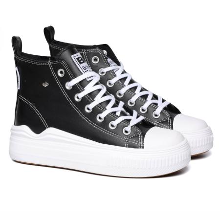 Женские высокие кеды British Knights KAYA FLOW MID B51-3735-01, черные