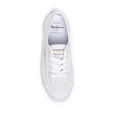 Женские кеды Pepe Jeans London ABERLADY CRYSTAL PLS30950, белые