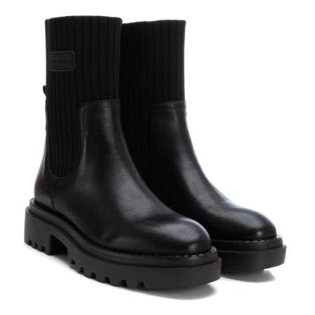 Женские челси CARMELA LEATHER COMBINED LADIES ANKLE BOOTS 160185, черные