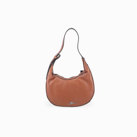 Женская сумка хобо Charlotte PURPUREA BORCHIE PURP0421CUOIO, коричневая