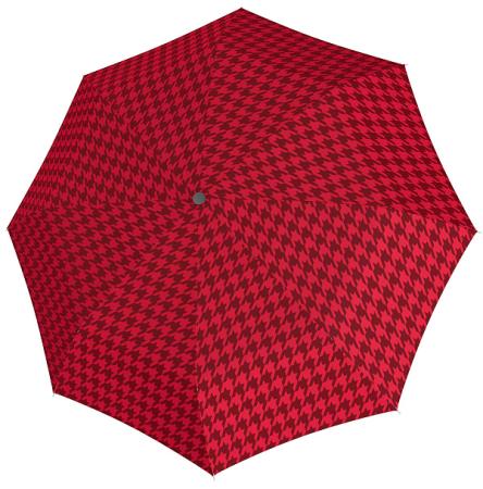 Зонт автоматический Doppler Fiber Magic принт красная "куриная лапка" 7441465DR02, красный