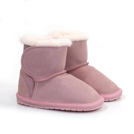 Детские ботинки из овчины (угги) EMU Australia Toddle B10737, розовые