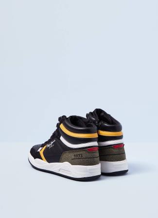 Детские высокие кроссовки Pepe Jeans London KURT BRITT BOOT DARK PBS30500, черные