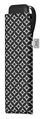 Зонт механический Doppler Carbonsteel Mini Slim принт черный 722865MI01, черный